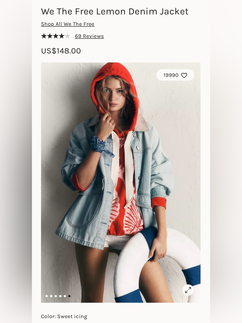 We The Free Lemon Denim Jacket - Picture 8 of 8